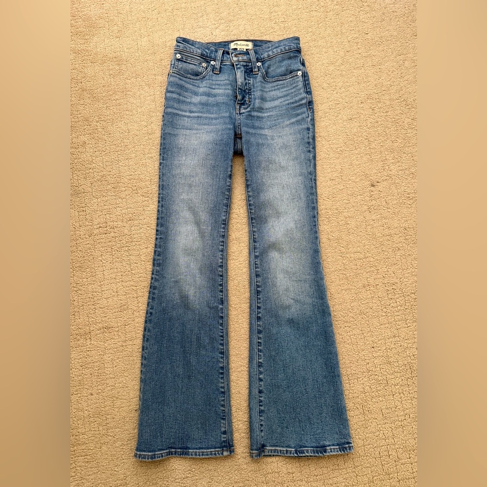 Madewell skinny flare jeans, size 23P